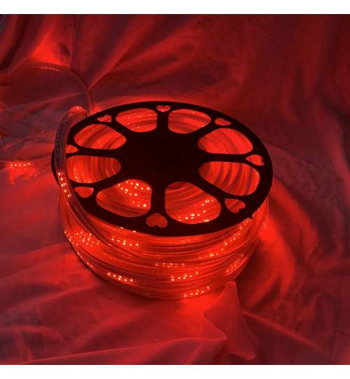 Banda led waterproof Horoz Colorado Red, 50 m, culoare lumina Rosu, IP65, 156led/m, 5W/m FMG-081-006-0001-ROSU