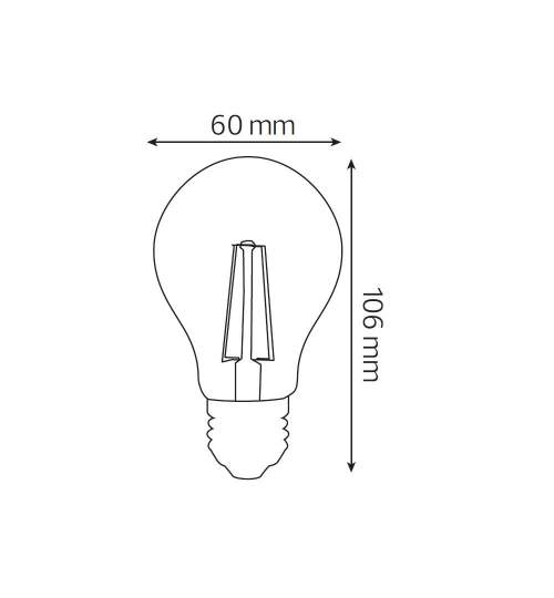 Bec cu filament Led, Filament Globe-8, putere 8 W, 500 lm, 2700k FMG-001-015-0008