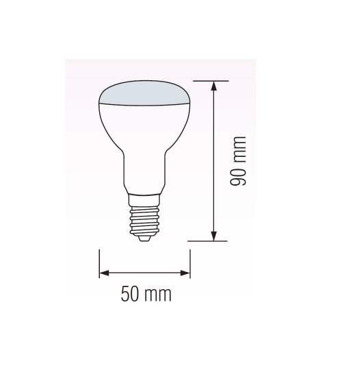 Bec reflector Led, Refled-6, putere 6 W, 480 lm, 4200k, E14 FMG-001-040-0006