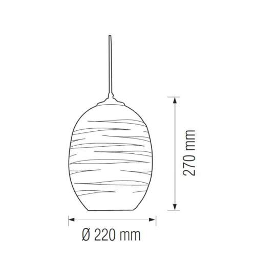 Pendul Laser Chrome-2, max. 60 W, sticla, diametru 220 mm, efect 3D FMG-021-004-0002