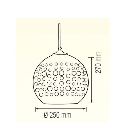 Pendul Radian Chrome, max. 60 W, sticla, diametru 220 mm, efect 3D FMG-021-007-0001