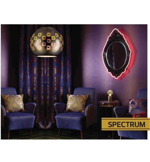 Pendul Spectrum Chrome-1, max. 60 W, sticla, diametru 250 mm, efect 3D FMG-021-005-0001