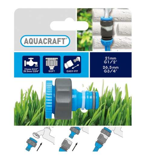 Adaptor robinet-furtun Aquacraft 550185, SoftTouch G3/4-G1/2, conexiune rapida