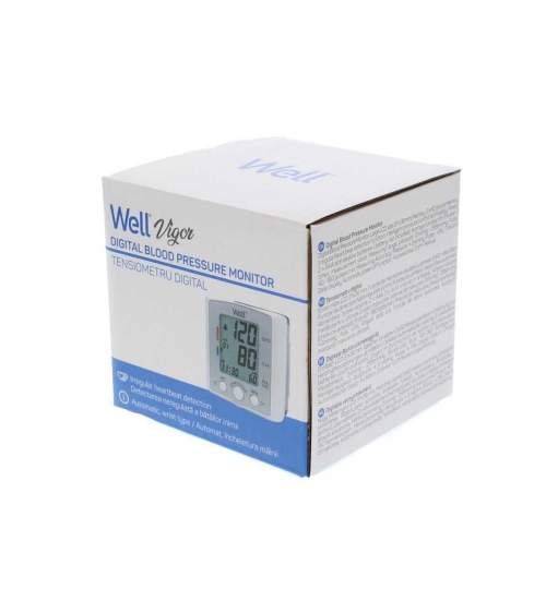 Tensiometru digital pentru incheietura Well Vigor, 2 x AAA, LCD FMG-BLDP-WRST-VIGOR-WL