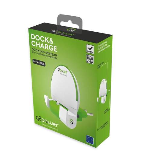 Suport si incarcator Dock&Charge Euro Lightning, 100-250 V, 2.4 A, USB, pentru Apple FMG-3.200120