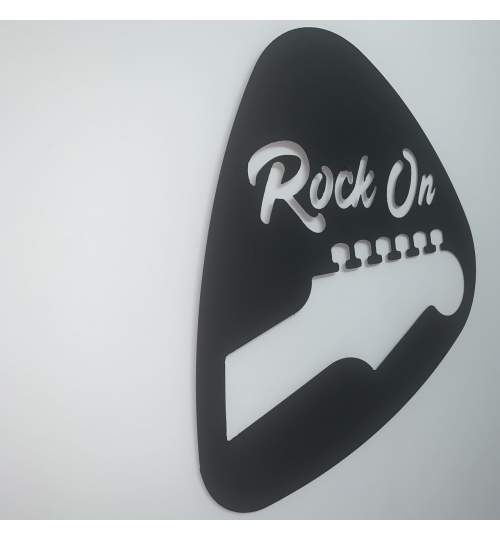 Decoratiune perete Krodesign Rock On, diametru 60 cm, negru FMG-KRO-1023