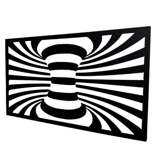 Set 2 decoratiuni perete Krodesign Spiral, negru, 25 x 45 x 1.5 cm FMG-KRO-1031
