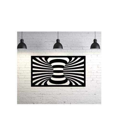 Set 2 decoratiuni perete Krodesign Spiral, negru, 25 x 45 x 1.5 cm FMG-KRO-1031