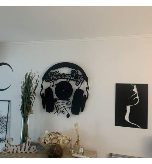 Decoratiune de perete Krodesign Women Face, 38x27 cm, metal, negru FMG-KRO-1041