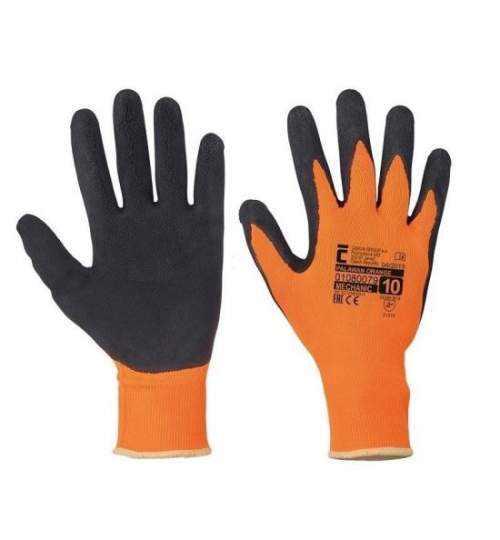 Mănuși de protecție fără cusături Cerva Palawan Orange, cu strat de latex, marimea L FMG-SK-3130135