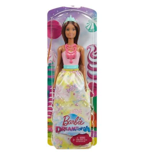 Papusa Barbie Dreamtopia, Printesa Bomboanelor cu parul brunet, 3 ani + FMG-W-00FJC96