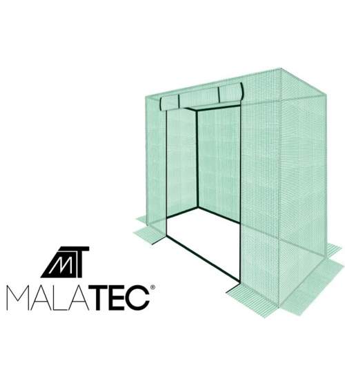 Mini solar sera, Malatec, Cadru Metalic, Polietilena, 170 x 200 x 80 cm, Verde