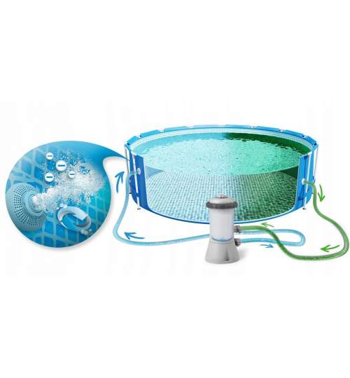 Pompa de filtrare apa pentru piscine cu filtru inclus, Debit 2006 L/H, Intex 28604