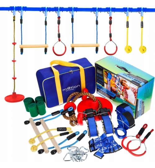 Cursa cu obstacole, pentru copii, portabil, set 17 piese si accesorii montane, Motion Sport Activities MART-OM-911949