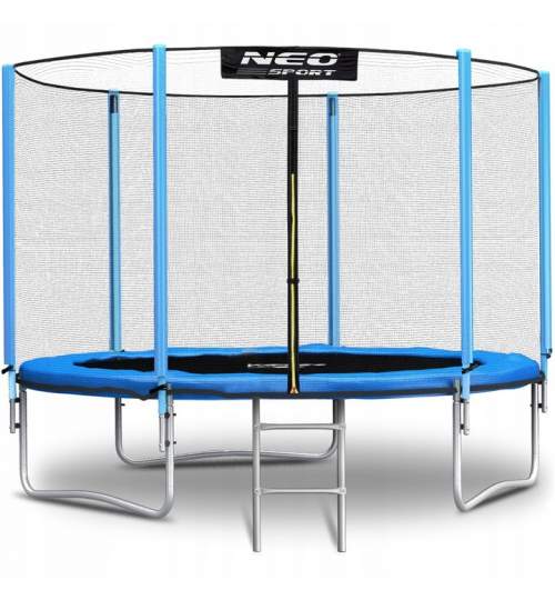 Trambulina Neo Sport pentru Copii, Diametru 183cm 6FT, Capacitate 50kg, Plasa Laterala cu Fermoar