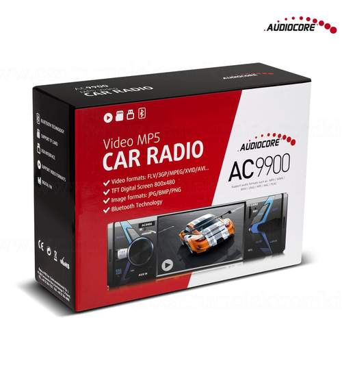 Radio MP3 MP5 Player Auto 1DIN cu Bluetooth, Handsfree, USB, Telecomanda, Ecran LCD, Putere 4x50W