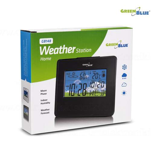 Statie Meteo Wireless cu Ceas Digital, Indica Umiditate, Temperatura, Data, Culoare Alb