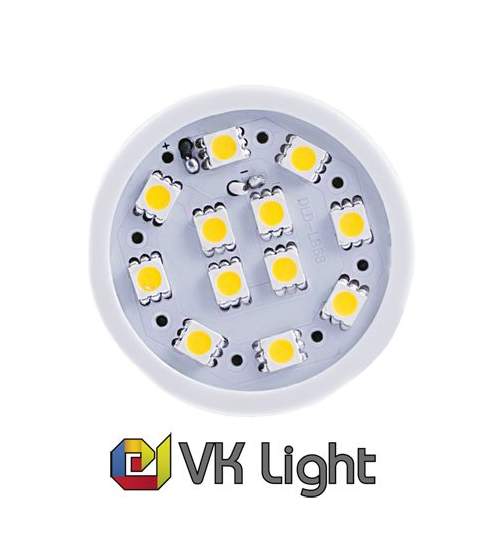 Bec LED E27,Consum mic 9W putere mare (100W), 900lm, Lumina Calda, 60 SMD