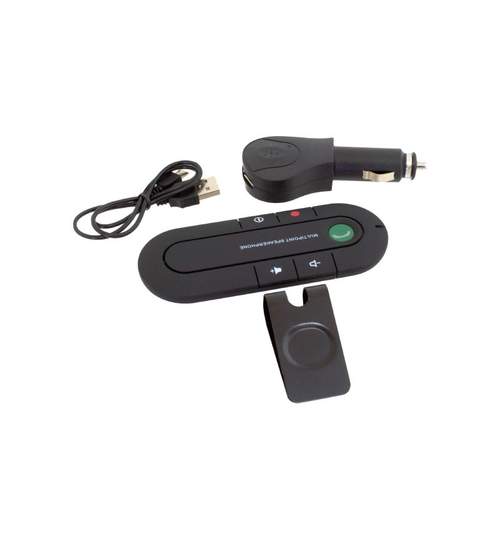 Car Kit Maini Libere Handsfree Auto cu Bluetooth, Wireless, LED, DSP, USB, Microfon Incorporat