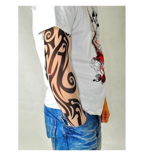 Maneca Elastica cu Tatuaj Tribal