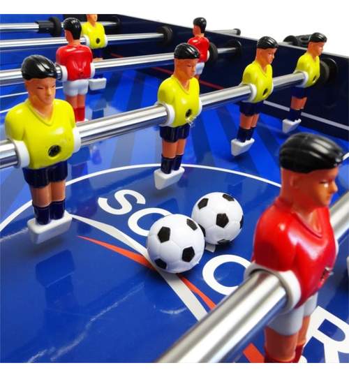 Masa Picioare Joc de Mini Fotbal Foosball, 22 Fotbalisti, Dimensiuni 121x61cm