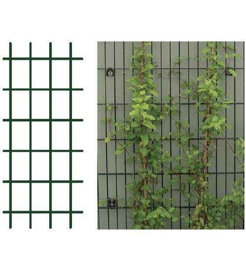 Plasa suport pentru flori cataratoare, Strend Pro MEK6, 145x72.5 cm, PVC si otel, verde FMG-SK-2110290