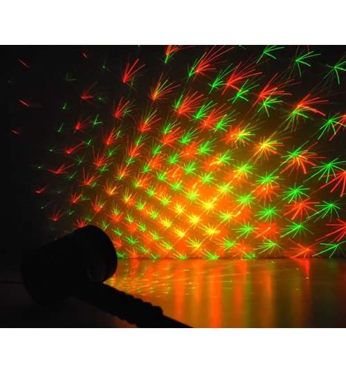 Proiector Laser LED tip Shower Waterproof, Rosu cu Verde