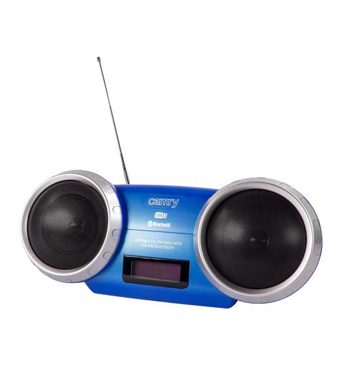 Aparat Radio FM cu afisaj, Bluetooth, USB / MP3, AUX, RMS 5W, culoare Albastru