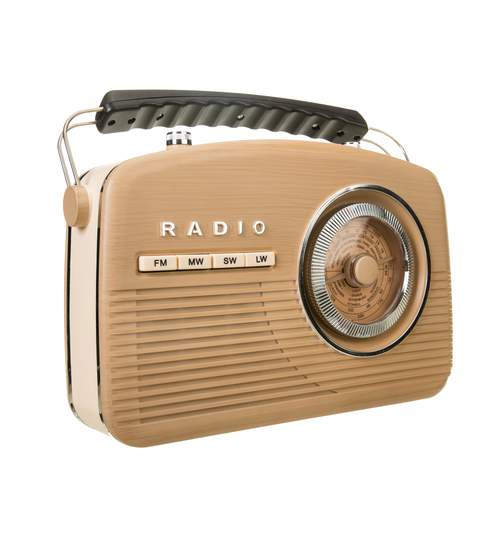 Aparat radio FM in stil retro, culoare Bej