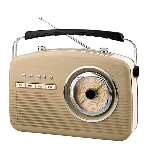 Aparat radio FM in stil retro, culoare Bej