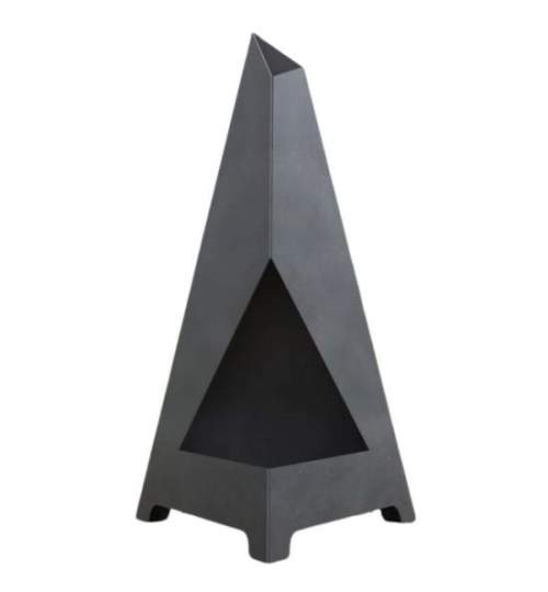 Incalzitor de terasa/gradina, Triangular Pyramid KRO-1071, Otel, Negru, 1200x700x700 mm, grosime 3 mm FMG-KRO-1071