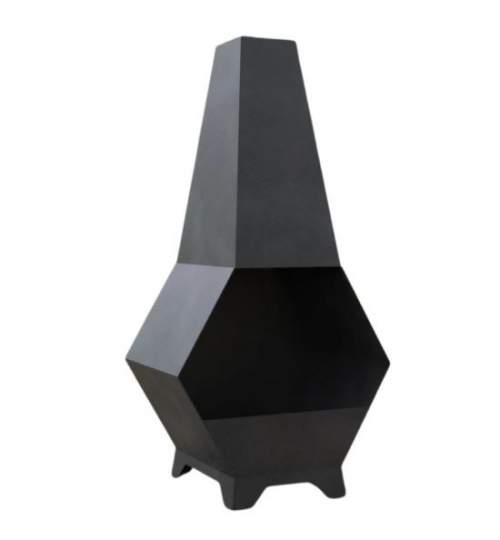 Incalzitor pentru terasa/gradina, Pyramid Hexagon II KRO-1076, Otel, Negru, 1200x605x406 mm, grosime 3 mm FMG-KRO-1076