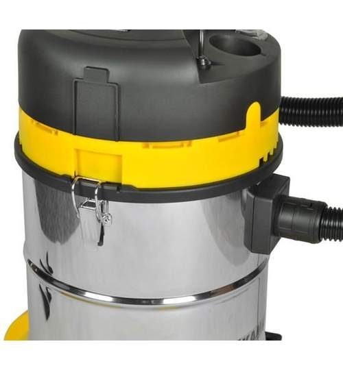 Aspirator Umed / Uscat Profesional Vacuum Cleaner, Capacitate 40L, Putere 1400W, Filtru Hepa, Argintiu / Galben