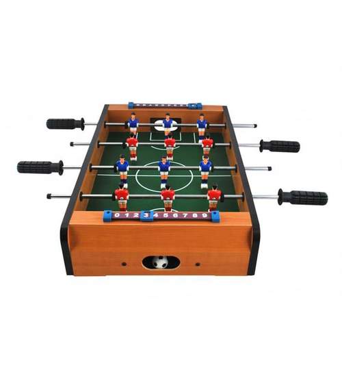 Masa Joc de Mini Fotbal Foosball cu 12 Jucatori si 2 Mingi, Dimensiuni 50x31x10cm
