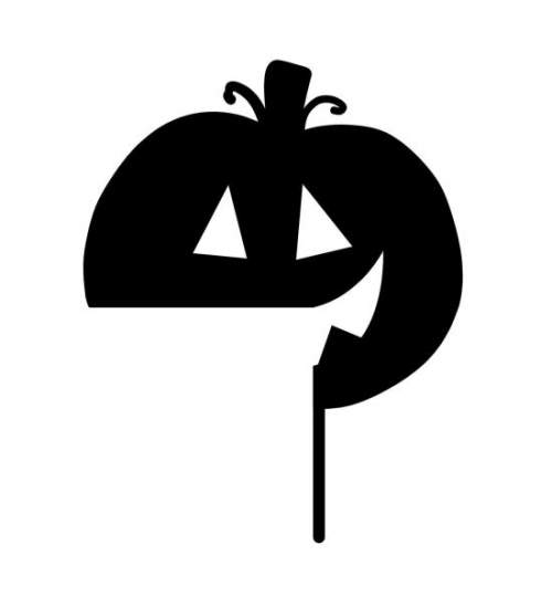 Decoratiune semn Halloween Pumpkin Krodesign KRO-1109, dimensiune 45x40cm, negru FMG-KRO-1109