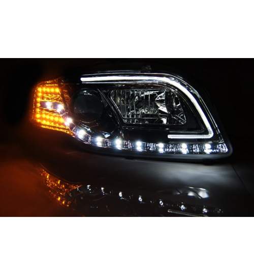 Faruri compatibile cu Audi A4 B7 11.04-03.08 LED TUBE LIGHTS Crom KTX3-LPAUC4