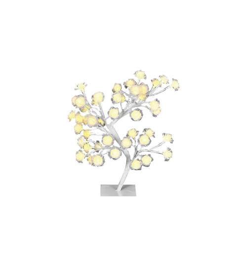Decoratiune iarna, copac cu frunze, LED, 3xAA, 45 cm MART-8090256