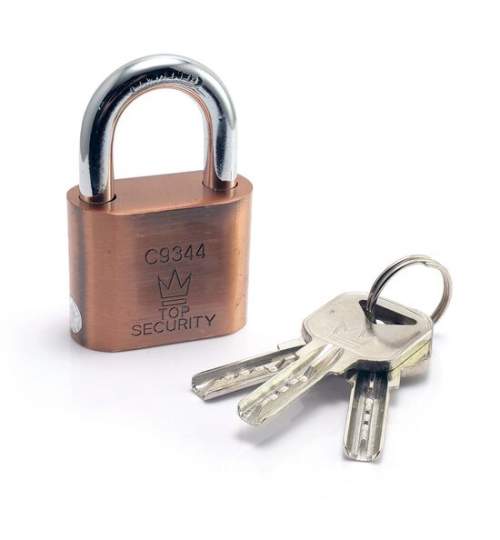Lacat Top Security corp din cupru + 3 chei MART-C9344