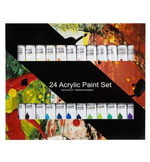 Set culori acrilice pentru pictura, 24 bucati, 12 ml, Maaleo MART-00020363-IS