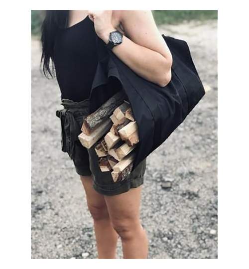 Geanta pentru transportat lemne, negru, 98x45 cm, max 20 kg, Kaminer MART-00008791-IS