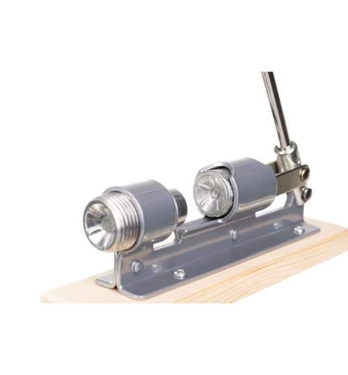 Spargator manual pentru nuci, din otel cu suport de lemn, 20x5 cm MART-00014176-IS
