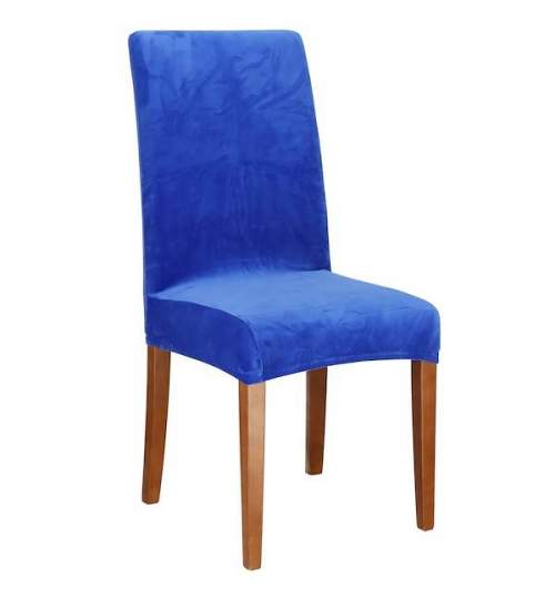 Husa scaun dining/bucatarie universala din spandex, culoare Albastru