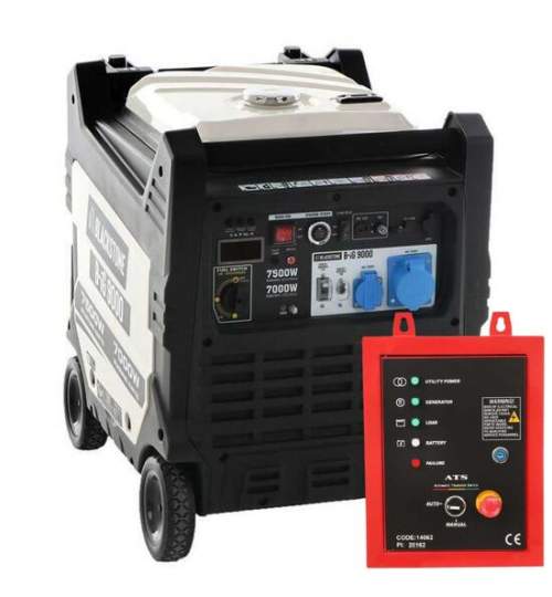 Generator pe benzina tip Inverter Blackstone BiG 9000, 7 kW, 4 timpi, Monofazat, Pornire automata ATS FMG-K604182