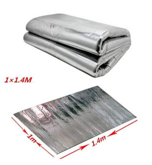 Material insonorizant aluminiu cu adeziv 1.4m x 1m MALE-3793