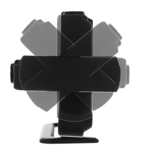 Ceas desteptator, multifunctional, 4 in 1, cu LED, oglinda, negru, 18.5x4x7.5 cm, Izoxis MART-00019576-IS