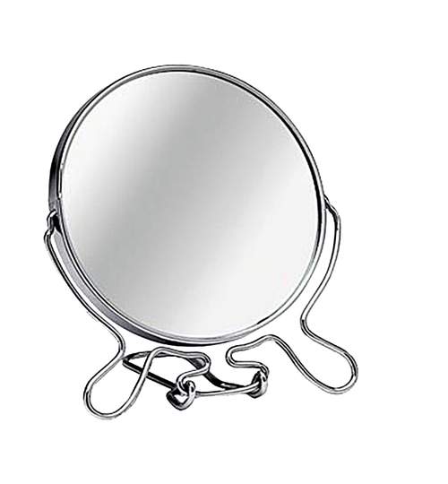 Oglinda dubla pliabila pentru cosmetica cu lupa marire, diametru 13cm