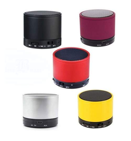 Boxa Portabila Wireless cu Bluetooth, FM, USB, Slot Micro SD, AUX + microfon incorporat si LED, culoare Negru