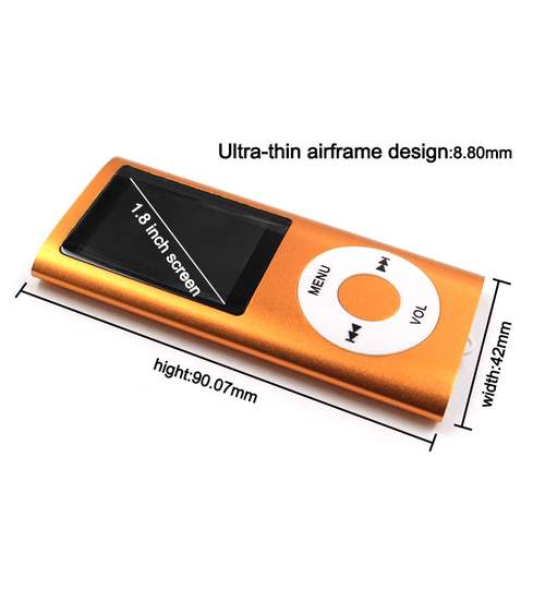 Mini MP3 MP4 Player Radio cu afisaj digital, capacitate card pana la 32GB, culoare Negru