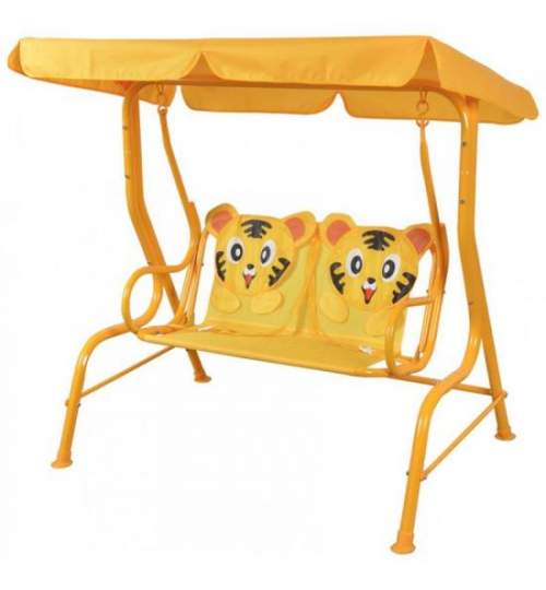 Balansoar/leagan pentru copii, galben, model tigru, 115x75x110 cm, Sandia MART-802549