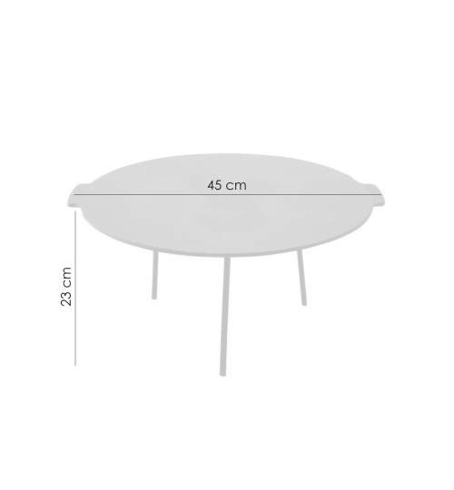 Disc pentru gratar, fonta, cu picioare, 45x23 cm, Perfect Home MART-15501